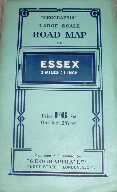 Geographia Large Scale Road Map of Essex, 1944 cover